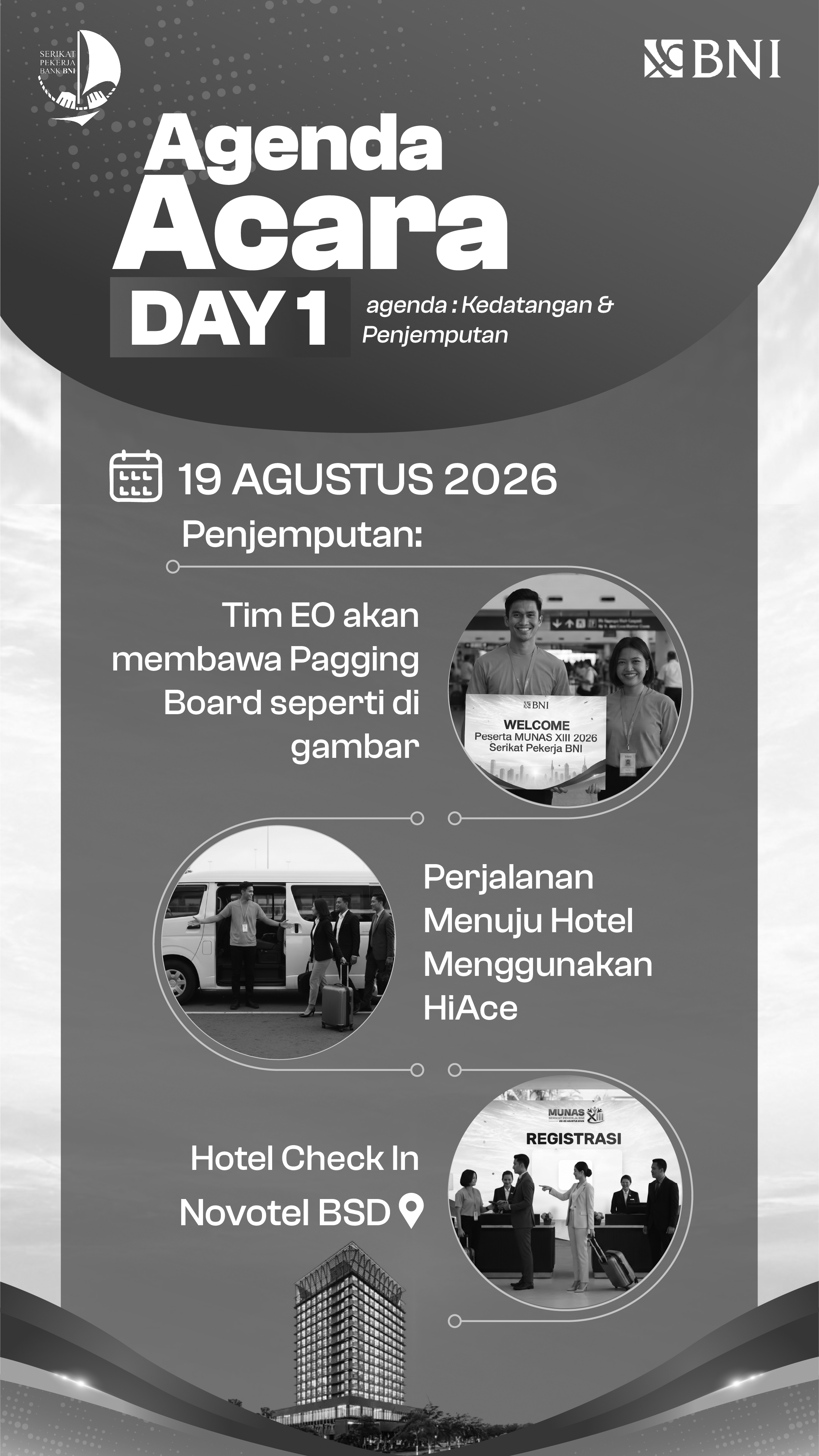 Agenda Day 1 - Kedatangan & Penjemputan